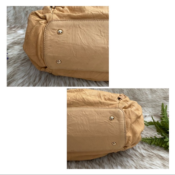 MCM Distressed Gold Chain Leather Tote - Picture 14 of 16